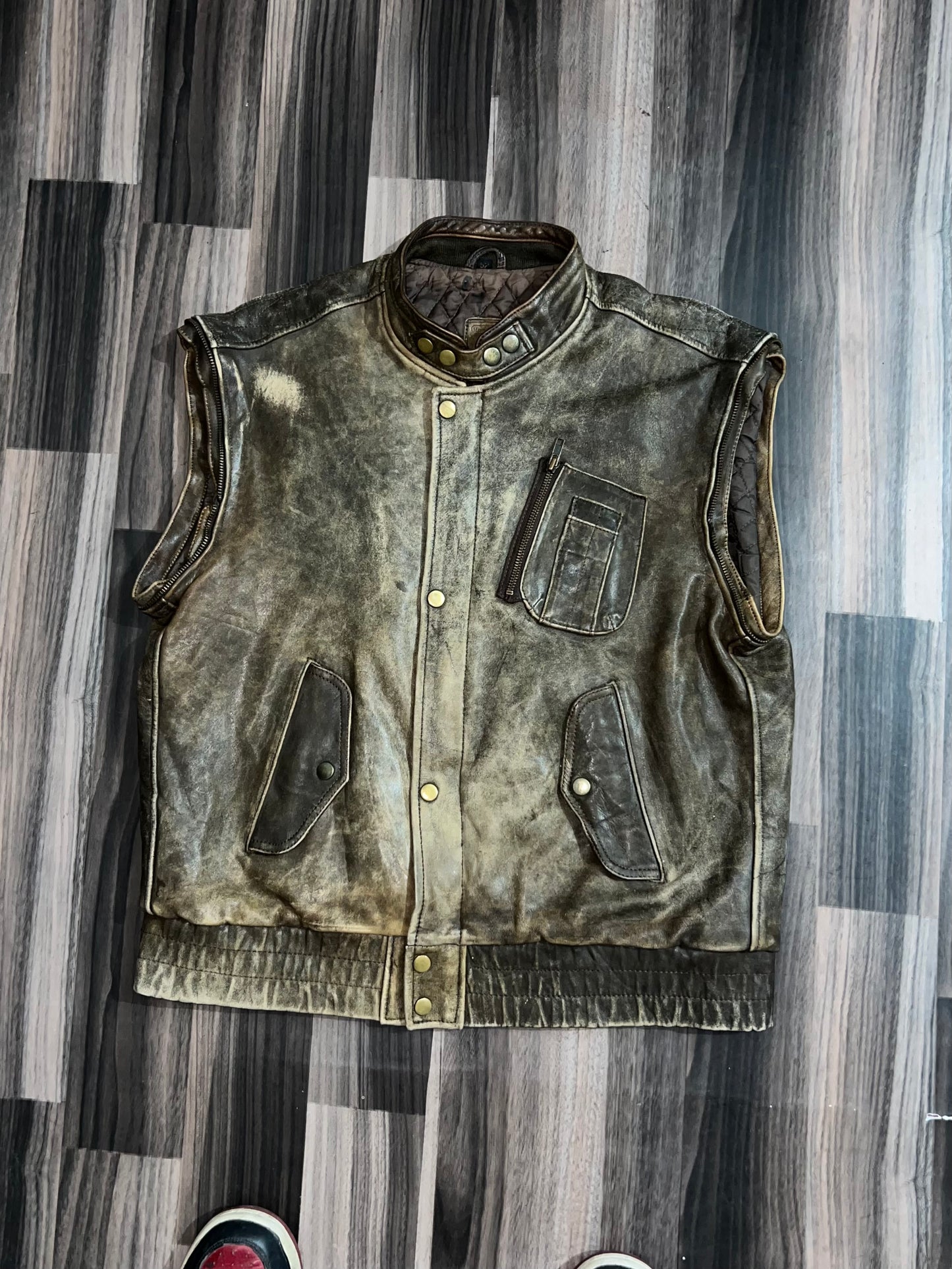 ZDetachFit OG Leather Jacket (Can turn it as a half Jacket) (L)