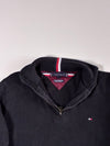 Tommy Hilfiger | Black Pima Cotton Cashmere Quarter Zip | (S)