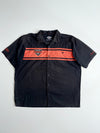 Harley-Davidson Genuine MotorClothes Black/Orange Striped Button-Up Shirt (2XL)