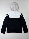 Nike Windrunner Style Zip Hoodie (Kids) — Black/White/Grey (XS)