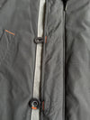 Legender's Black Fishtail Parka – Faux Fur Hood & Orange Quilted Lining (XL)