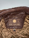 Vintage Marc New York Brown Leather Bomber Jacket (L)