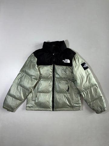 The North Face Nuptse Puffer Jacket | Metallic Sage Green 700 Fill Eco Down (L)