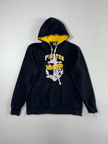Pittsburgh Pirates MLB Baseball Game Pullover Hoodie – Black & Gold (L)
