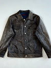 Vintage D'Urban Dark Brown Leather Trucker Jacket (S)