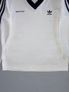 Adidas x Sporty & Rich | Longsleeve Collared Top | White/Navy (XS)