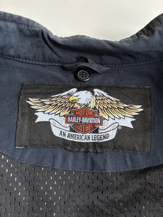 Harley-Davidson Black Textile Riding Jacket – Reflective Stripes(2XL)