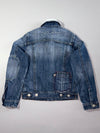 Dsquared2 Patchwork Denim Jacket – Distressed Indigo Trucker (S)