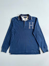 Tommy Hilfiger H Logo Rugby Polo Shirt Long Sleeve – Navy (L)