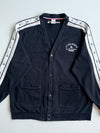 Le Coq Sportif Taped Sleeve Snap Cardigan – Black (XL)