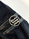 Richa Vintage Line Cotton Café Racer Motorcycle Jacket Black, Leather Stripe Sleeves, Plaid Lining, fully padded (S)