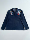 Big Train Osaka Lü Fengxian Embroidered Long Sleeve Polo – Navy (2XL)