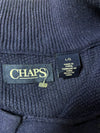 Chaps Quarter-Button Knit Sweater – Navy Blue (XL/2XL)