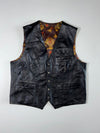 Vintage | Black Leather Waistcoat(S)
