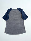 Vintage Roots Athletics Grey Navy Raglan Graphic Tee women’s (S)