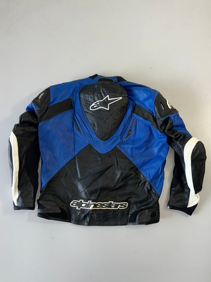 ZSuper RARE Alpinestars Original Heavy Pure Leather Riding Jacket (Extremely Padded) (L/XL)