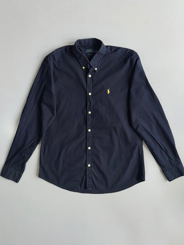 Polo Ralph Lauren Navy Slim Fit Oxford Button (M)