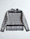 Lacoste Grey Striped Wool Knit Sweater (XXS)