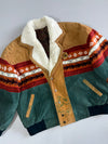 Vintage Southwestern Aztec Suede Leather Jacket (M/L)