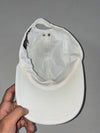 Vintage Fila Minimal 5-Panel Cap – White, Textured Weave (Adjustable)