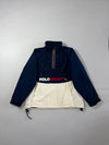 Vintage Polo Sport Ralph Lauren Navy & White Quarter-Zip Pullover Jacket (XL)