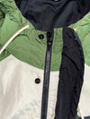 Nike Swoosh Colorblock Windbreaker Green/Black drawstring hood (XL)