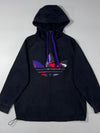 Adidas Originals Multicolor Trefoil Black Half-Zip Hoodie (M)