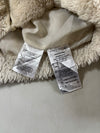 Vintage Adidas Cream Sherpa Fleece Zip-Up Jacket (S)