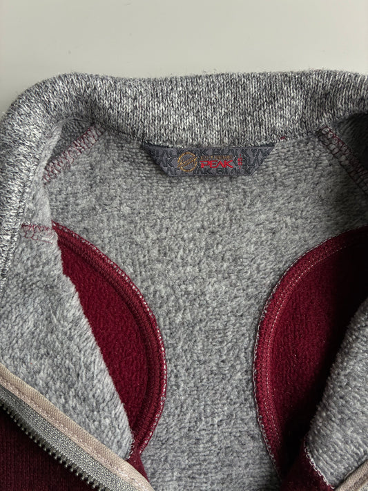 Black Yak Extreme Peak Burgundy & Grey Knit Fleece Half Zip woman’s (XS)