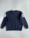 Adidas Originals Street Graph Yard Look Trefoil Leopard Print Multi-Graphic Black Crewneck Sweatshirt (XL)