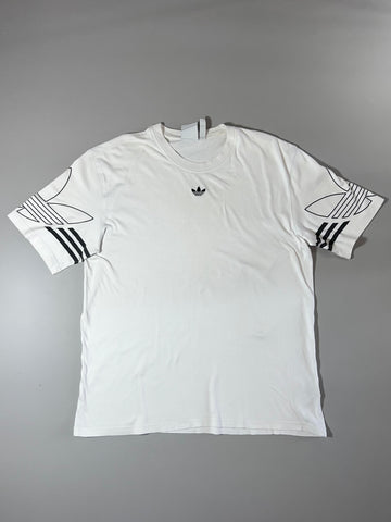 Adidas Originals Trefoil Outline Graphic Tee – White/Black (2XL)