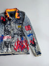 Reason NYC | Flame Graphic Denim Jacket (S/M)