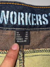 Workers  Panelled Riding Denim Jeans knee Paded (W:33) (L:45)