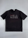Fila | Biella Italia Outline Logo Tee | Washed Black (XL)