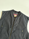 Vintage Tough Duck Black Canvas Quilted Work Vest – Made in Canada(3XL)