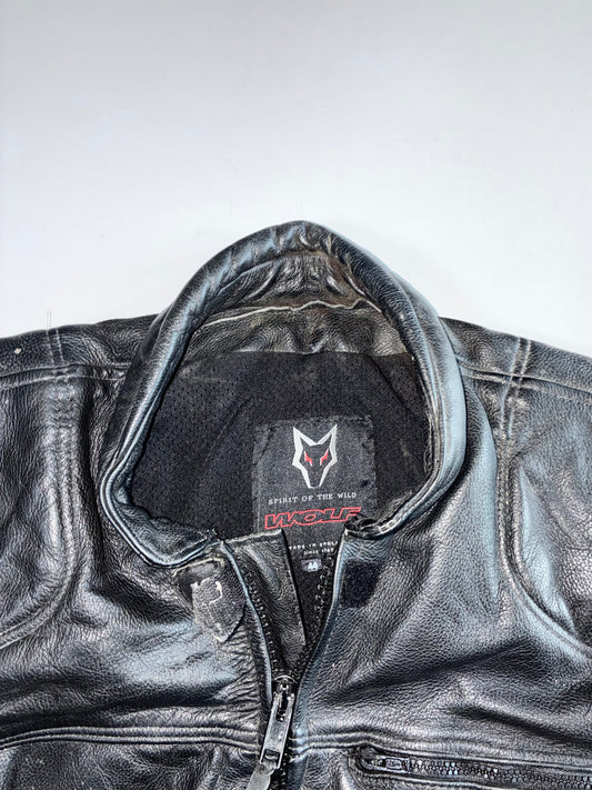 Wolf Spirit Armoured Leather Moto Jacket (M)