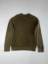 BOSS | Olive Green Waffle Knit Raglan Sweater | (M)
