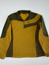Black Yak Colour Block Half-Zip Fleece Pullover – Mustard & Olive (L)