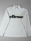 Ellesse Heritage | Mock Neck Fleece Logo Pullover – White | (M/ L)