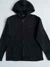 Polo Ralph Lauren Black Full-Zip Hoodie with Red Pony – (S)