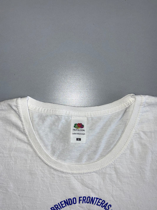Vintage White “Caravana Abriendo Fronteras” Graphic women’s T-Shirt (S)