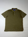 Tommy Hilfiger Olive Green Flag Logo Slim Fit Polo Shirt (2XL)