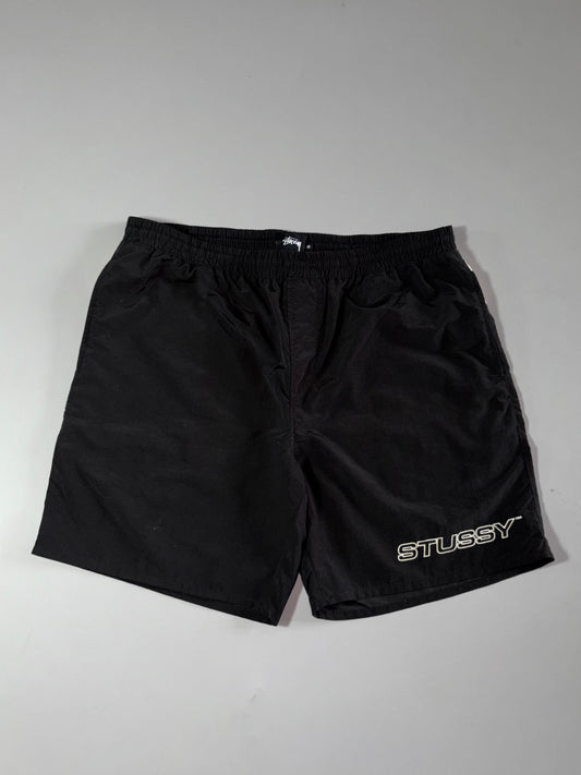 Stüssy Black Nylon Water Shorts (W:39) (L:19)