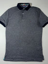 Tommy Hilfiger Heather Grey Polo w/ Navy Collar(L)