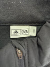 Adidas Full-Zip Track Jacket Textured Knit Stand Collar – Black (M)