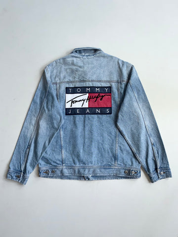 Vintage Tommy Jeans Light Wash Denim Trucker Jacket (XL)