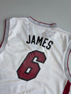 Adidas NBA | Miami Heat LeBron James #6 White Home Jersey | (S)