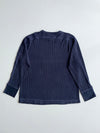 Vintage 90s Tommy Hilfiger Navy Ribbed Long Sleeve Tee | Size (XL)
