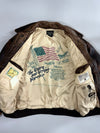 Avirex Type A-2 “Stars & Stripes Forever” Distressed Leather Flight Jacket (2XL)