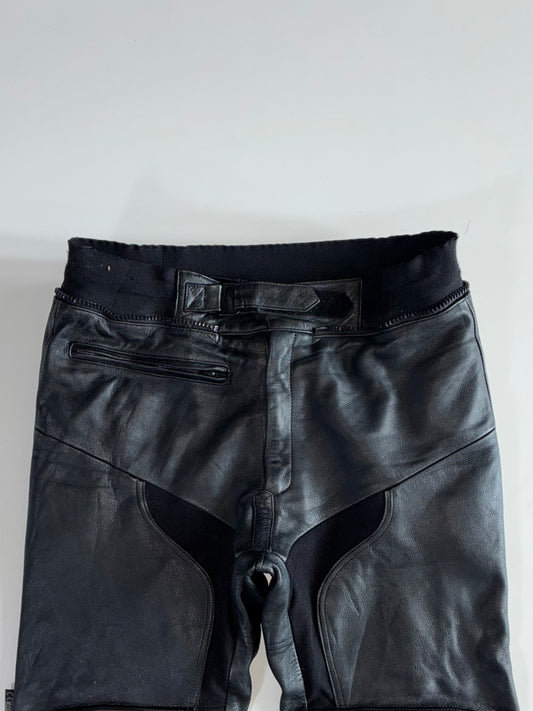 Spool Vintage Black Leather Motorcycle Racing Pants (W:36|L:40)
